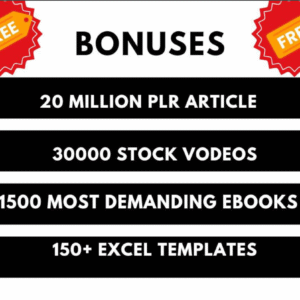 1 Million Ebooks + 1 Million PLR Articles Bonus