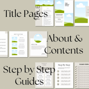 Canva eBook Template, Course WorkBook Template, 250 page book Template
