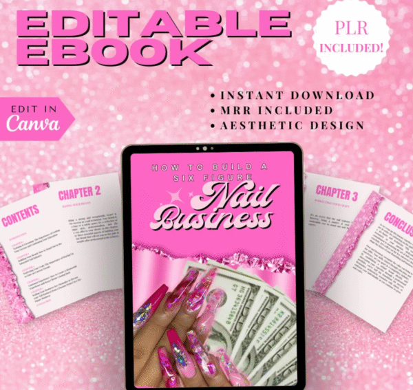 Nail Business, Canva eBook Template, DFY, Passive Income, - Image 3