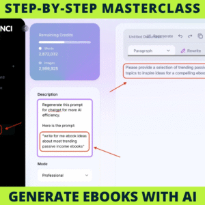 New Generate a complete eBook with AI, step-by-step