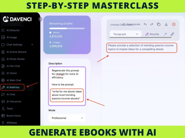 New Generate a complete eBook with AI, step-by-step - Image 3